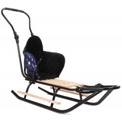 Polskie mocne sanki oparcie pchacz podnóżki+cieplutki materacyk